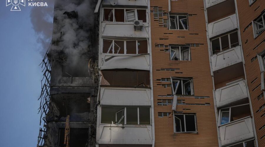 У Києві внаслідок атаки РФ 9 вересня сталося руйнування багатоповерхівки
